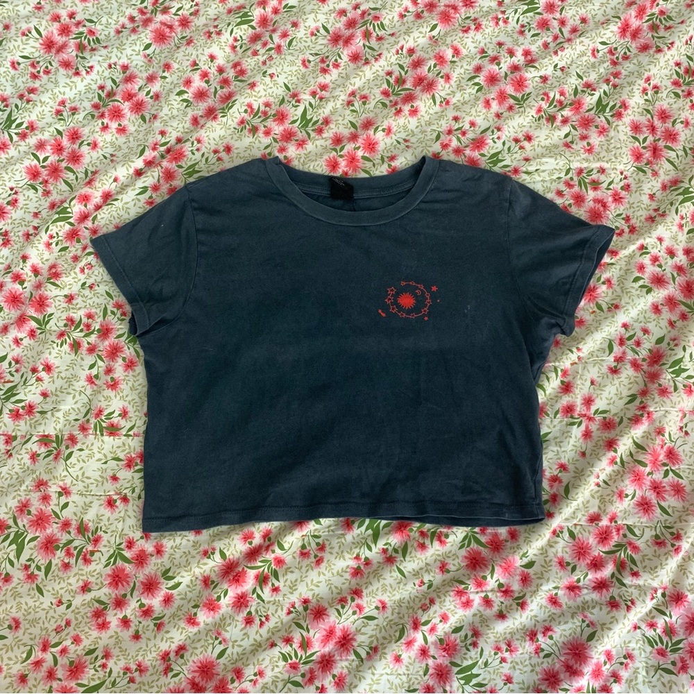 urban outfitters celestial cropped tee shirt